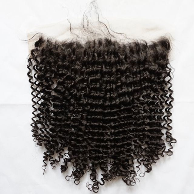 13x4 12A Invisible HD Kinky Curly Lace Frontal