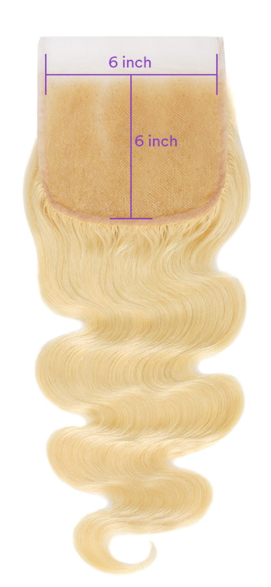 RAW 613 6x6 Invisible HD Wavy Lace Closure