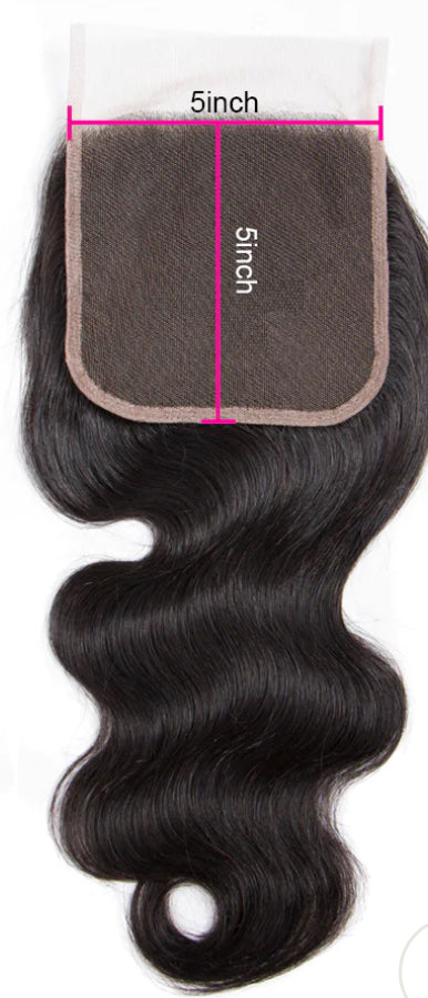 RAW 5x5 Invisible HD Wavy Lace Closure