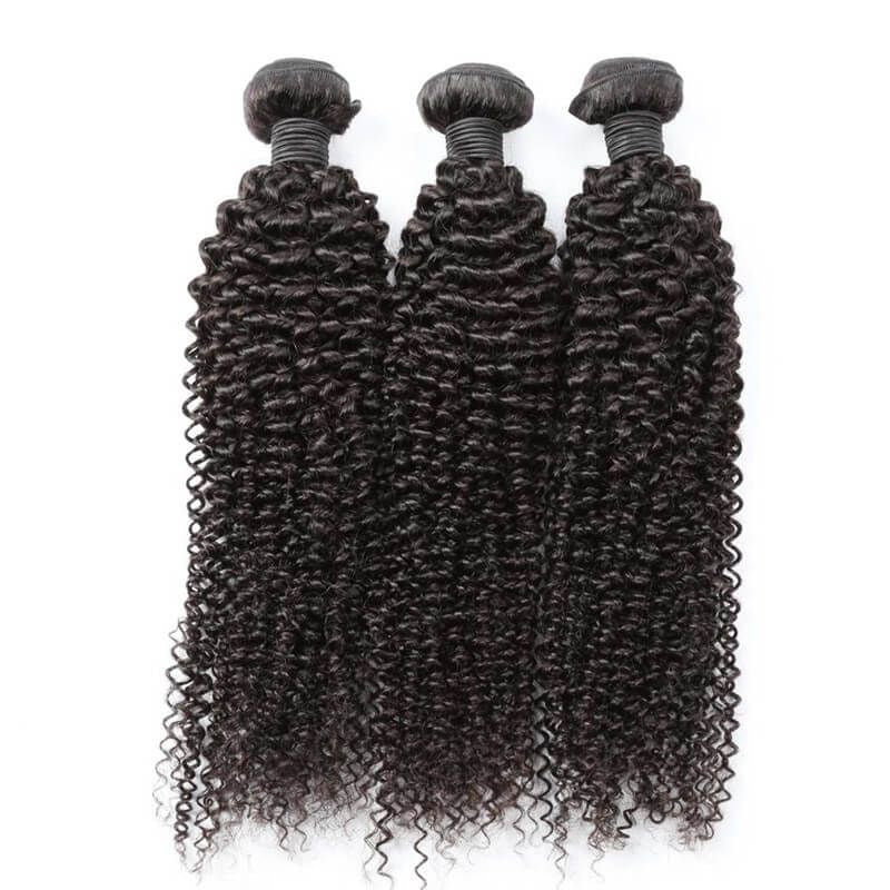 KINKY CURLY 1b VIRGIN HAIR BUNDLE DEALS