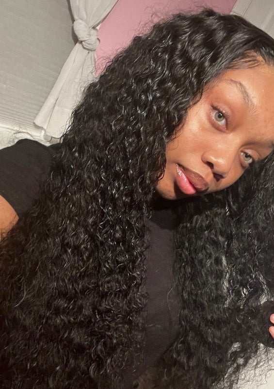13x4 Deep Wave invisible HD Frontal Wigs (200 Density)
